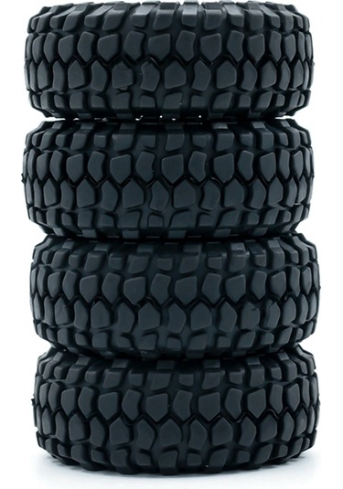 Youmex 1/24 Rc Araba İçin 4 Adet Kauçuk Lastik - Axial Scx24 90081, Axı00005 C10, Axı00006, Axı00002 Uyumlu - 54mm Çap X 18mm Genişlik
