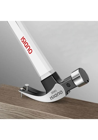 Shineyee 10oz Kare Uçlu Paslanmaz Çelik Saplı Çift Fonksiyonlu Çekiç - Manyetik Uçlu, Dayanıklı Ve Konforlu Tutuş