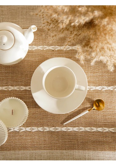 Magistro 220 Ml "english Tea" Fincan Takımı Hediye Çay Kupası Ve Tabaklı 337438732 Beyaz