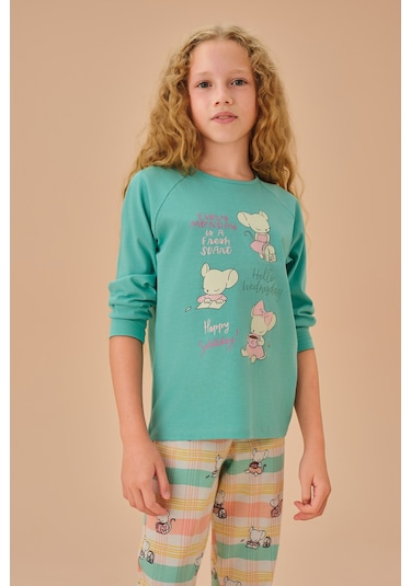 Suwen Lulusu Çocuk Pijama Takımı Shc25218660a1349 Ekru
