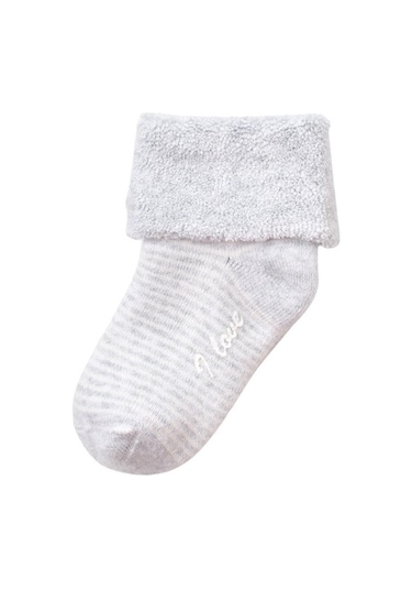 Kitikate Bibaby Biorganic Mom And Dad Kaymaz Çorap 68354 Gri