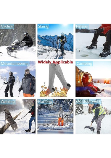 Maiyame Şarj Edilebilir Isıtmalı Çorap - 3 Seviyeli Ayarlanabilir Sıcaklık, Hızlı Isınma Çok Renkli