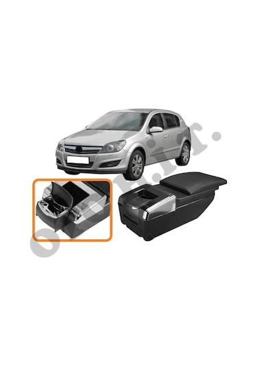 Opel Astra H Uyumlu Bardaklıklı Lüks Kol Dayama Kolçak Siyah İthal.