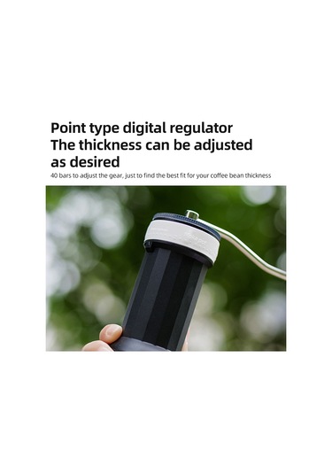 Padalink El İle Kahve Değirmeni, 40 Seviye Ayar, Görünür Depo, Çift Eksen, Uzun Kollü, Ev/野营/seyahat İçin Taşınabilir Beyaz Beyaz