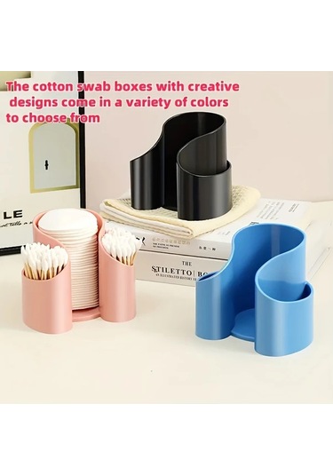 Chuangyinshop Siyah 1 Adet 3'lü Saklama Kutusu, Kozmetik Ve Diş İpi Düzenleyici, Banyo Aksesuar Siyah