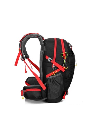 Padalink 40l Dayanıklı Ve Hafif Seyahat Sırt Çantası - Siyah & Kırmızı, 6 Cep İle Pratik Taşıma Çok Renkli