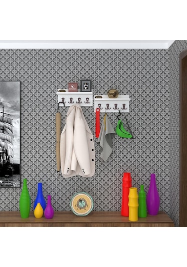 Kenzlife Elbise Askılığı Karayemiş2 Byz 26 076 12 Vestiyer Portmanto Askı Askılık 8 Adet Askı Ahşap