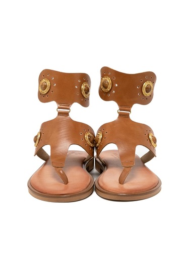146 Camel Sandalet Kadın 21075 Myconian 2025 Greek Sandal Camel