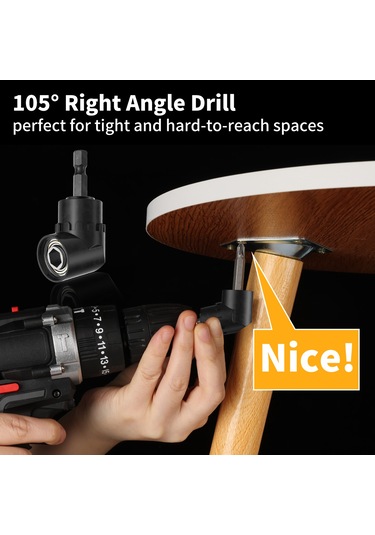 Wezone Alüminyum Anahtar Zinciri Uzatma Kolu Seti - 6 Renkli + 105 Derece Köşe Açıcı, 1/4" Hex Uçlu, 500g Taşıma Kapasitesi, Cep Boyutu, Montaj Kolu İle