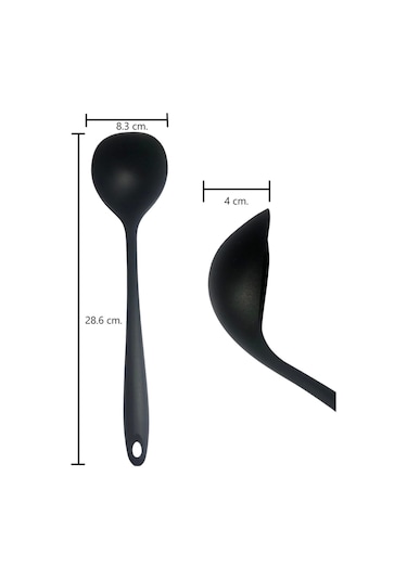 Burcummm Silikon Uzun Kepçe Siyah