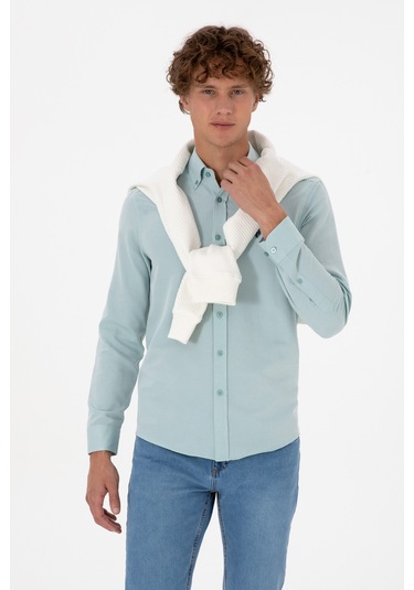 U.s. Polo Assn. Erkek Koyu Mint Gömlek Basic 50316723-vr152 Koyu Mınt