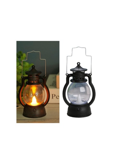 Suntek Magideal Fener Led Yağ Lambası Masa Sundurma Kabin Siyah