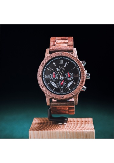 Zebrino Zbr-gr-dd Deepdark Ahşap Erkek Kol Saati 45 Mm
