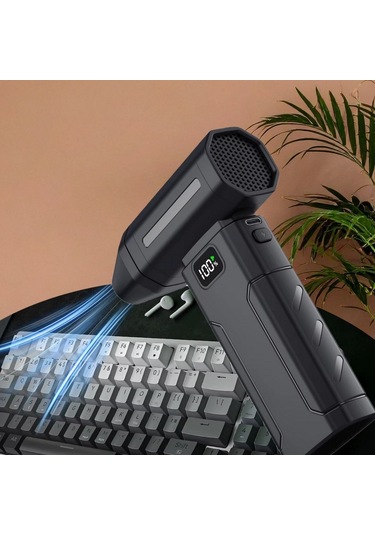 Buffer Usb Şarjlı Güçlü Hava Üflemeli Toz Temizleyici Araç İçi, Klavye, Pc Ve Elektronik Cihaz Temizlik Cihazı X8 Jetfan
