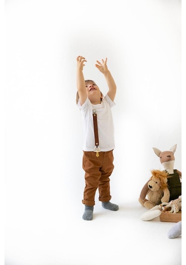 Kidful Bitkisel Boyalı Emzik Askısı - Rust Çok Renkli