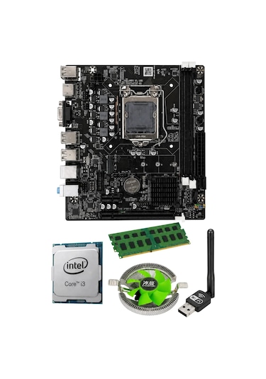 Corex İ3 2100 3.10ghz 8gb Ram H61 Wifi Cpu Fan Bundle Anakart Komple Set