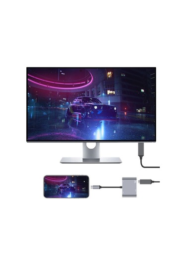 Cbtx 4'ü 1 Arada Type-c Bağlantı İstasyonu Taşınabilir Usb-c Hub Adaptörü Type-c Ayırıcı - Usb 3.0+hd+vga+usb-c