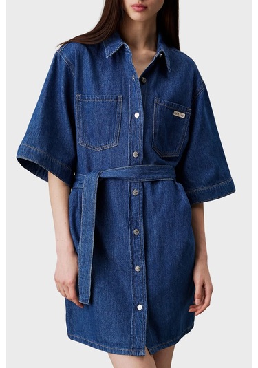 Calvin Klein Bayan Elbise J20j225169 1a4 Lacivert Lacivert