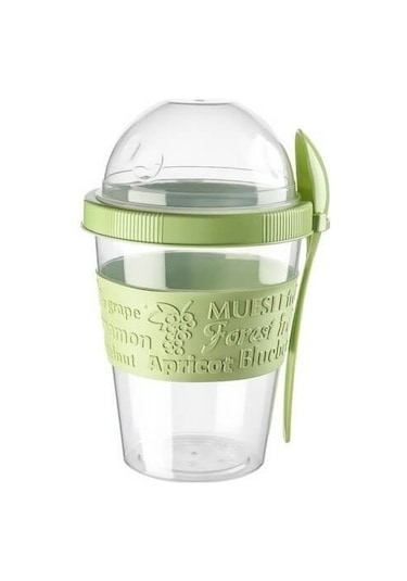 Titiz Yoğurt Kabı - Kendinden Kaşıklı Saklama Kabı- 600 ML