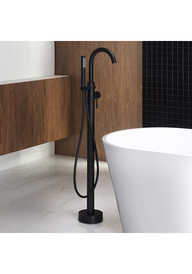 Fause Ayaklı Yerden Küvet Bataryası Adonis Siyah Kkb105-B Siyah