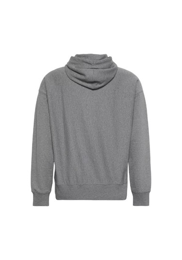 Erkek Rahat Kalıp Kapüşonlu Sweatshirt - Gri Melanj B30 Grey Heather