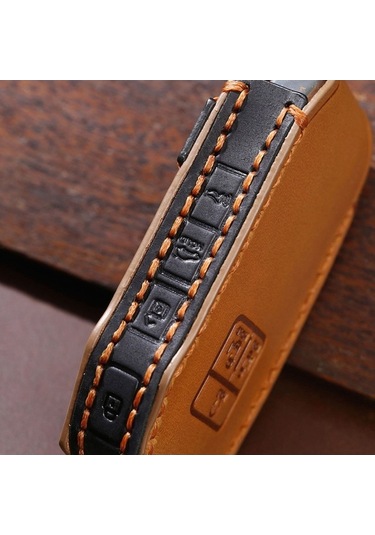 Wondernest Kia Carnival Ex/sx Hallmo Araba İnek Derisi Katlanır Anahtar Kılıfı Kahverengi