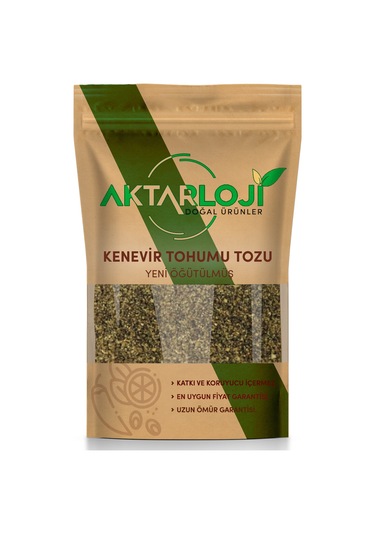 Aktarloji 1 KG Kenevir Tohumu Tozu  Yağı Alınmamış İşlem Görmemiş