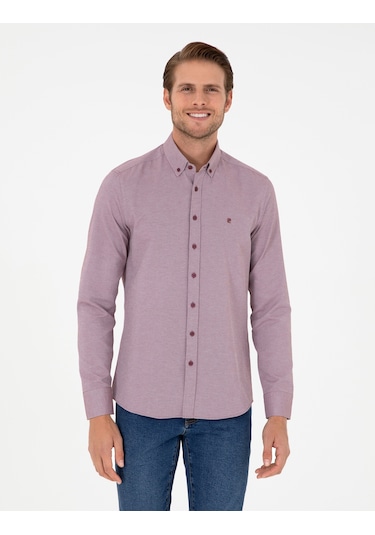 Pierre Cardin Erkek Bordo Gömlek Desenli 50297998-vr014 Bordo