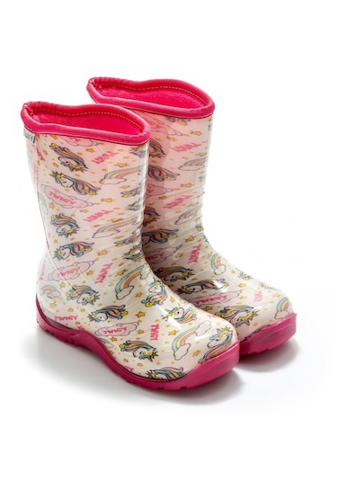 Twigy Nn0607 Yağmur Beyaz Çocuk Çizme Beyaz