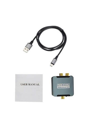 Dijitalden Analog A Ses Dönüştürücü 192khz Dac Optik & Koaksiyel Giriş Rca + 3.5mm Çıkış