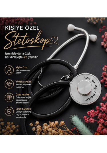Kişiye Özel İsimli Stetoskop