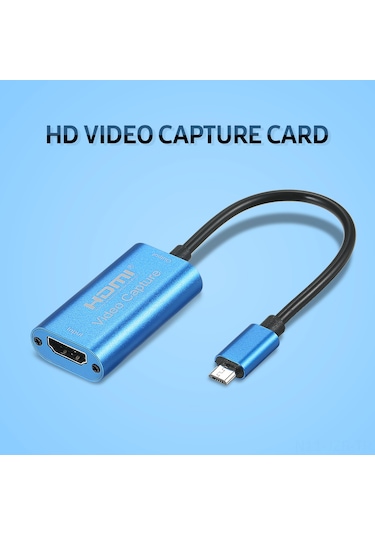 Hd Video Yakalama Kartı Maksimum 4k Giriş 1080p Çıkış Destekler Küçük Boyut Alüminyum Alaşımlı Kasa Geniş Uyumluluk Mikro Usb Arayüzü