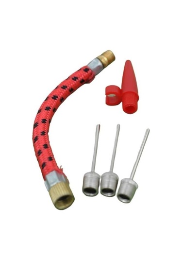 Sıladanal Pompa İğne Başlık Seti Top Bisiklet Lastiği Şişirme İğneleri Siyah