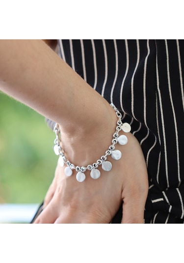 Primerocollection Gümüş Kaplama Bileklik N11.67962 Gri