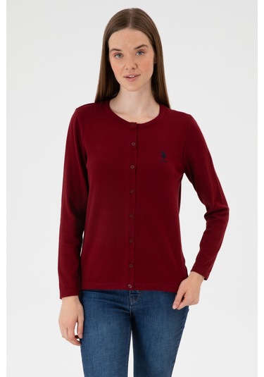 U.s. Polo Assn. Kadın Bordo Hırka Triko 50313624-vr014 Bordo