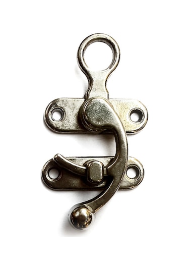 Kancalı Yay Gözü, Ahşap Kutu Klipsi - Küçük, Nikel, 100 Adet Çok Renkli