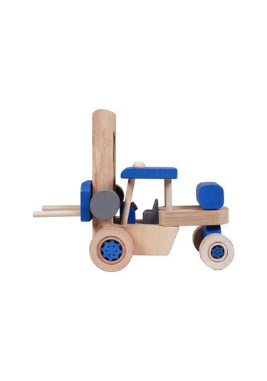 Ahşap Forklift - Mavi