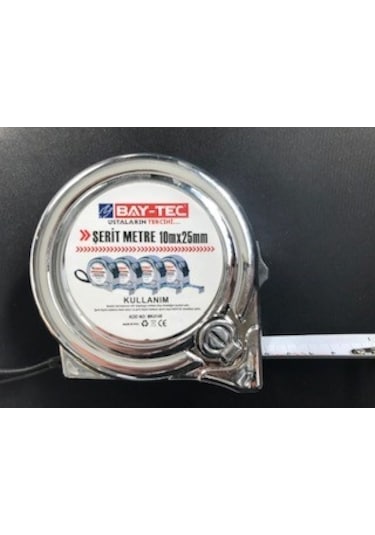 Bay-tec Mk4149 10mt 25 MM Krom Şerit Metre