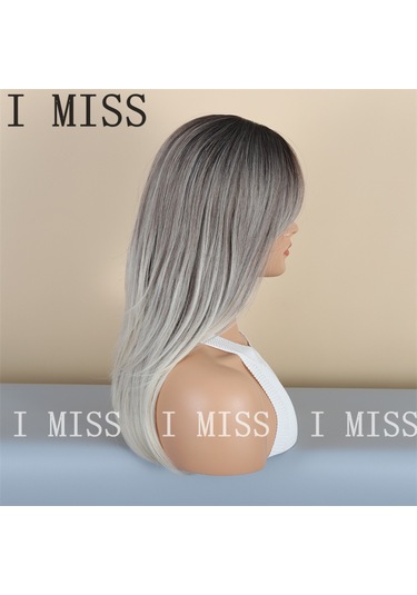 Siyah Degradeli Ve Sekiz Rakamı Şeklinde Perçemli Doğal Sentetik Peruk