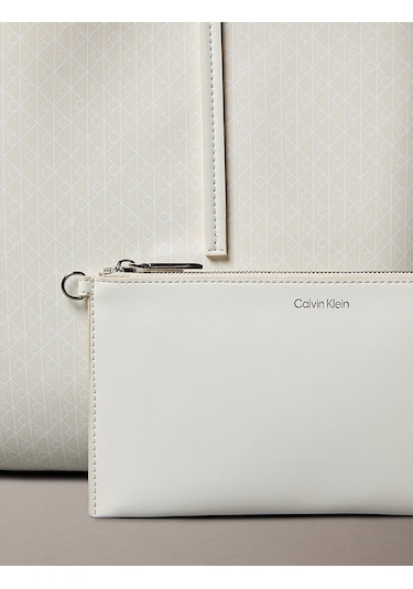 Kadın Emblem Tote Çanta Krem