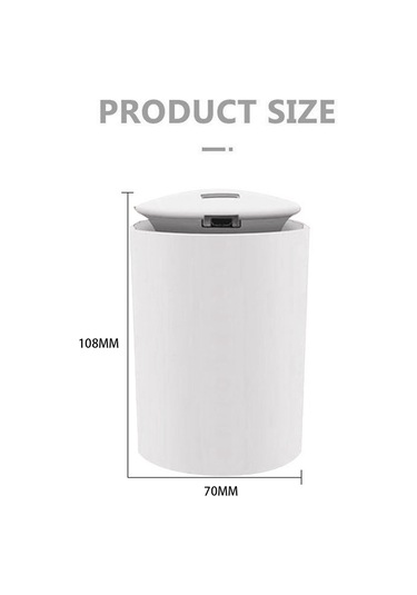 Vkemall Usb Gömlek Tipi Araç/ev Nemlendirici - 260ml, 36db'dan Az Gürültü, Led Işıklı, Top Doldurma, Ev/ofis/araç Kullanıma Uygun, Beyaz