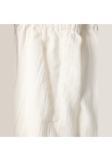 Kadin Bol Kalip Baglama Detayli Sort - Kia - 12290712 Blanc De Blanc