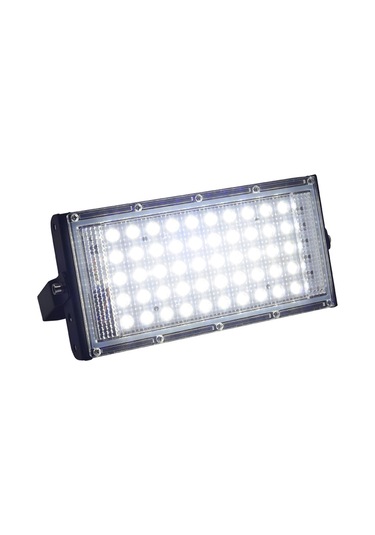Konesam 50w Rgb Led Projeksiyon Lambası Ip66 Su Geçirmez 6500k Soğuk Beyaz Dış Mekan Feneri Pil Yok Serin Beyaz