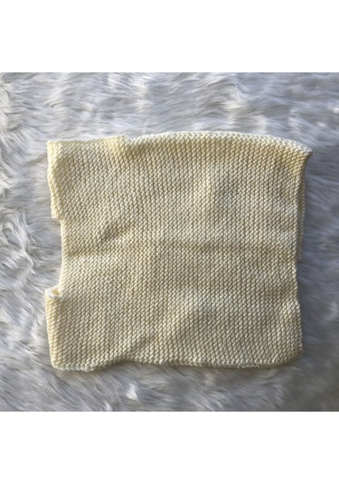 Yelkenli Örgü Çocuk Yeleği 1-2 Yaş Krem