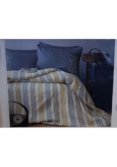 Apricitas Kasablanka Yatak Örtülü Set Çift Kişilik Lacivert