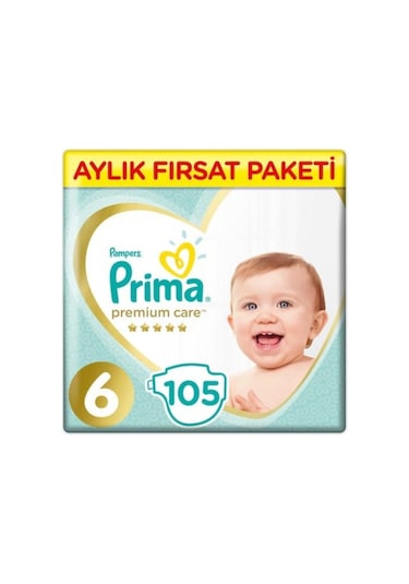 Prima Premium Care 6 Beden No Junior Bebek Bezi 105 Adet