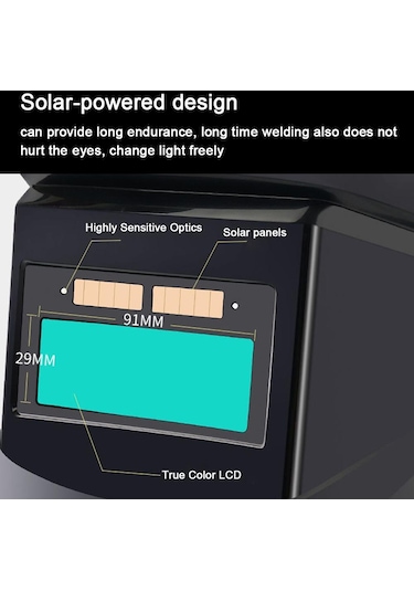 Büyük Görünümlü Gerçek Renkli Otomatik Kararan Kaynak Yüz Maskesi 130 Santigrat Yüksek