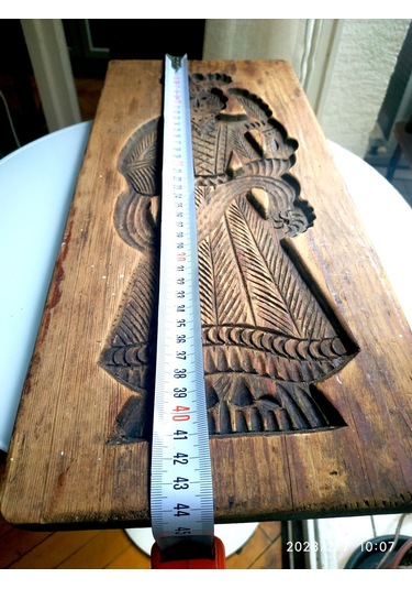 Omeniv Antika Kullanılabilir Ahşap Kral Figür Kurabiye Kalıbı