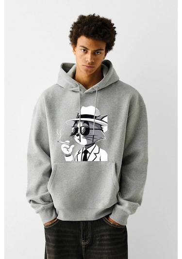 Unisex 2ip Şardonlu He Love Baskılı Yeşil Oversize Sweatshirt Yeşilhelove