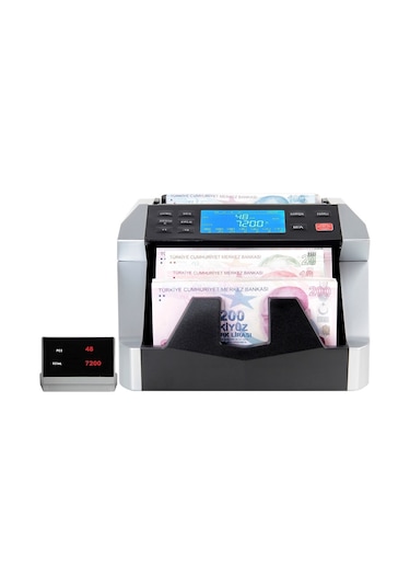 Plus Schwarz Karışık Para Sayma Makinesi, TL, Euro, Usd + Müşteri Ekranı